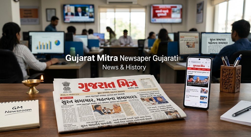 Gujarat Mitra Newspaper Gujarati featuring Gujarati news and regional journalism