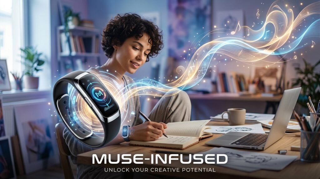 Gadget to Be Muse-Infused designed to inspire creativity and generate ideas Short SEO-friendly option: Muse-infused AI gadget for creative inspiration