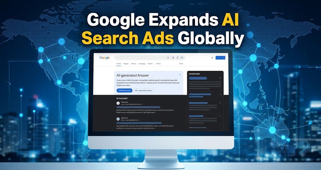 Google AI Search ads appearing in an AI-powered search interface
